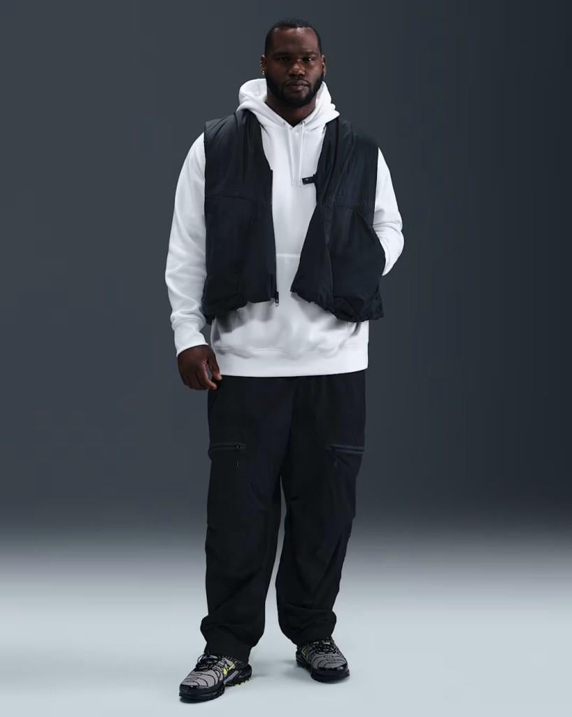 Nike FN3859-100 Club Fleece Erkek Kapüşonlu Sweatshirt - Beyaz