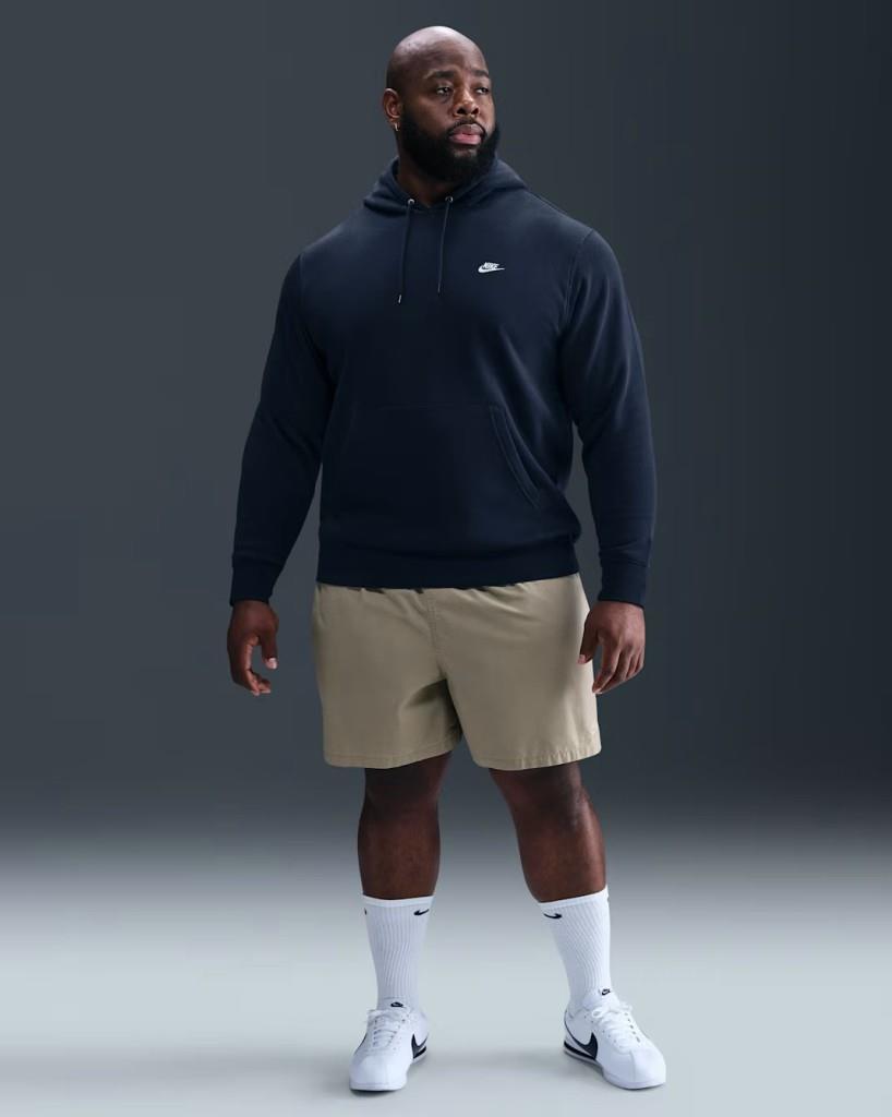 Nike FN3859-451 Club Fleece Erkek Kapüşonlu Sweatshirt - Lacivert