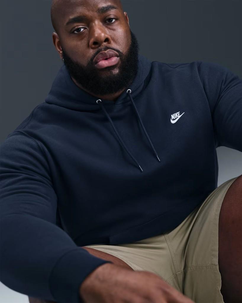 Nike FN3859-451 Club Fleece Erkek Kapüşonlu Sweatshirt - Lacivert