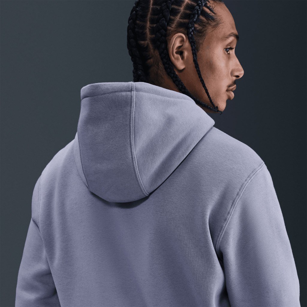 Nike FN3859-499 Club Fleece Erkek Kapüşonlu Sweatshirt - Lila