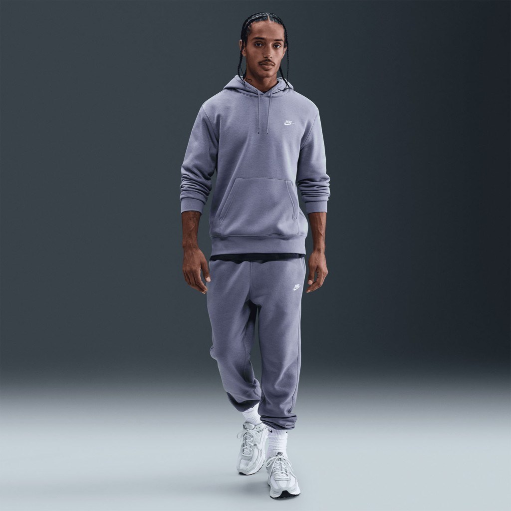 Nike FN3859-499 Club Fleece Erkek Kapüşonlu Sweatshirt - Lila
