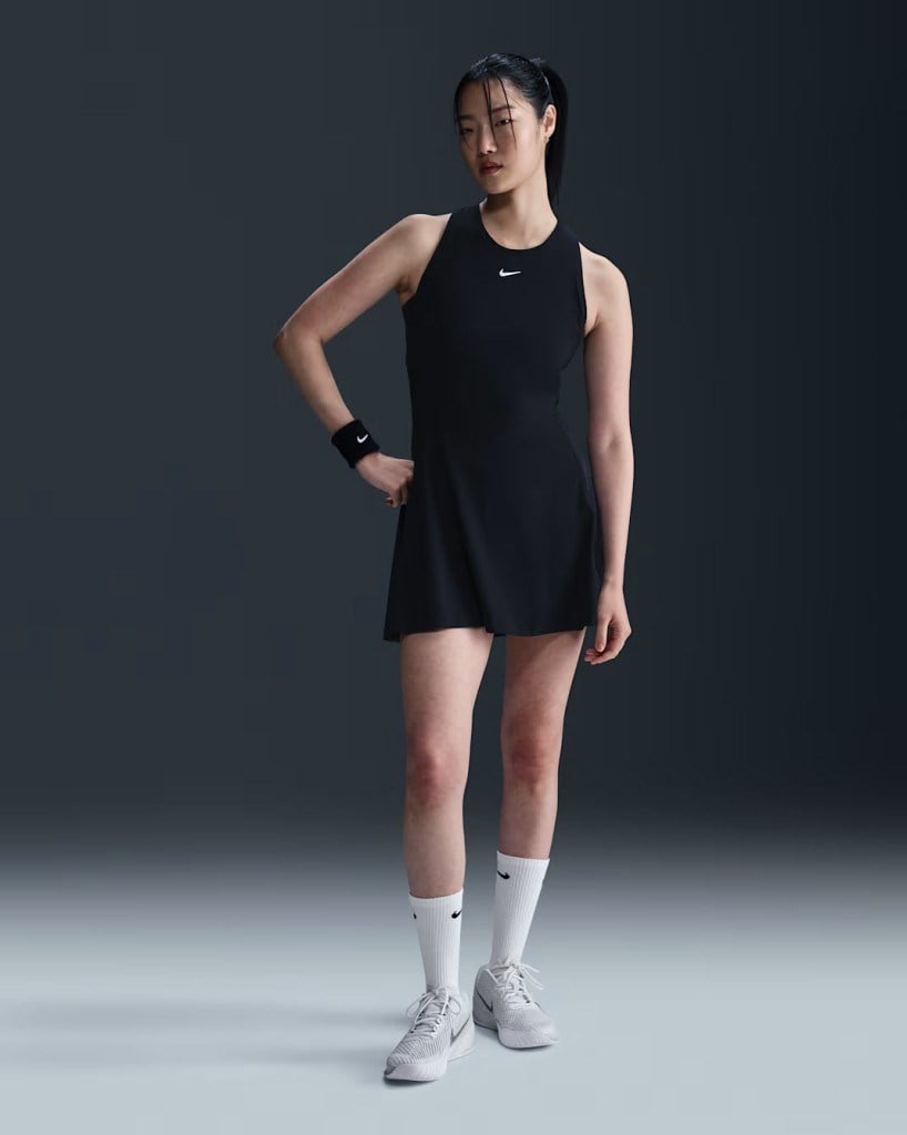 Nike FQ1780-010 Victory Dri-FIT Kadın Tenis Elbisesi - Siyah
