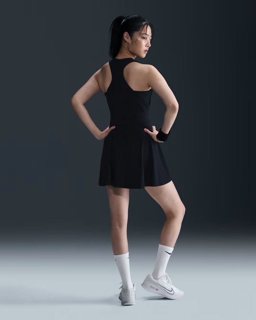 Nike FQ1780-010 Victory Dri-FIT Kadın Tenis Elbisesi - Siyah