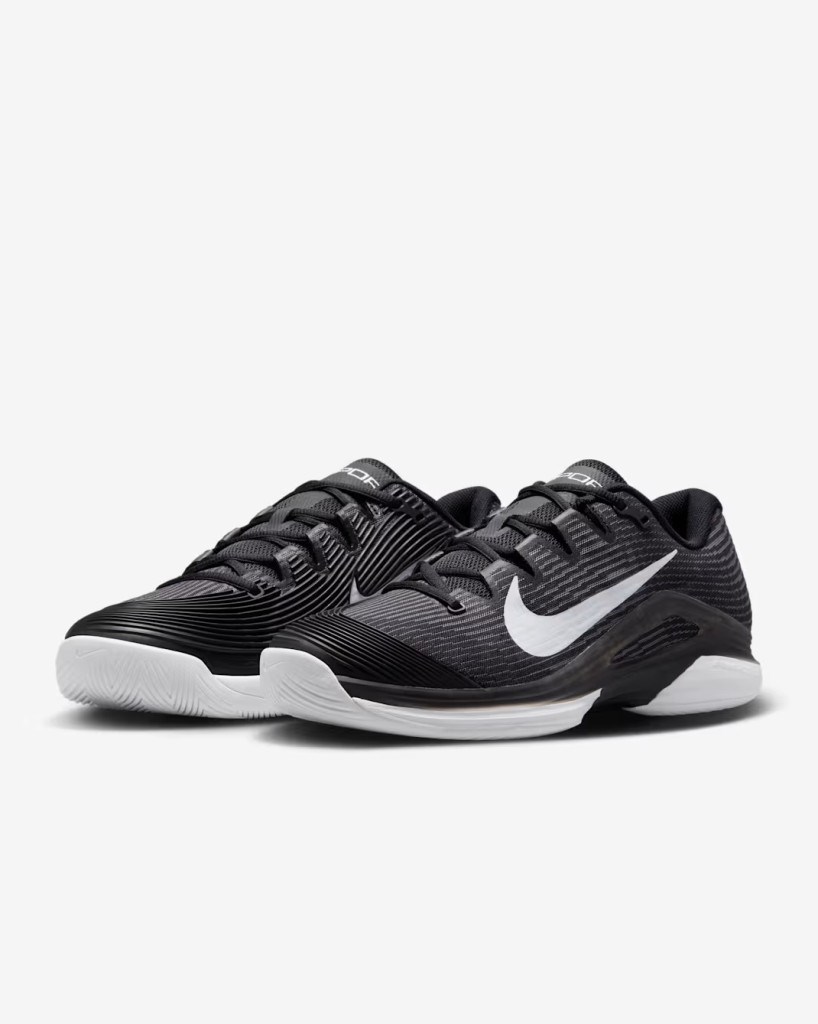 Nike FV5552-001 Vapor 12 Sert Kort Erkek Tenis Ayakkabısı - Siyah