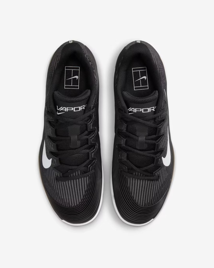 Nike FV5552-001 Vapor 12 Sert Kort Erkek Tenis Ayakkabısı - Siyah
