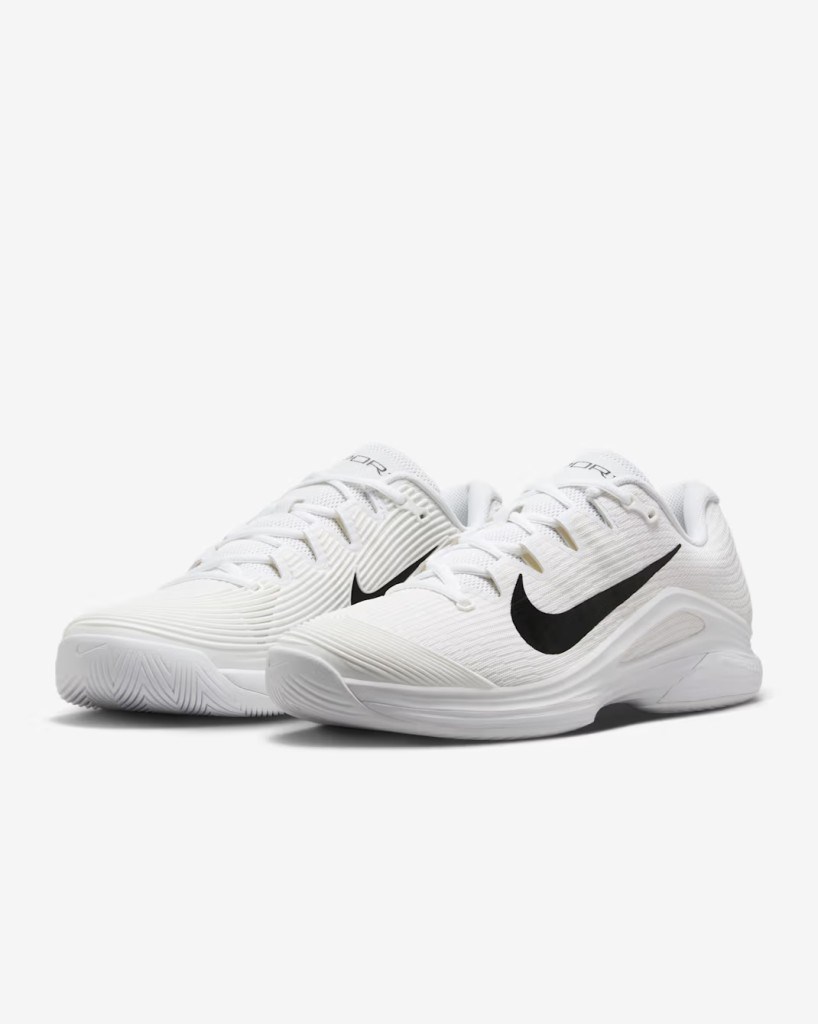 Nike FV5552-101 Vapor 12 Sert Kort Erkek Tenis Ayakkabısı - Beyaz