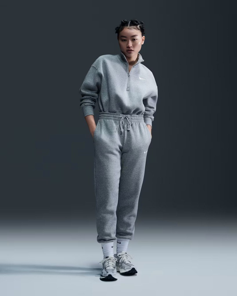 Nike FZ7626-063 Sportswear Phoenix Fleece Normal Belli Kadın Eşofman Altı - Gri