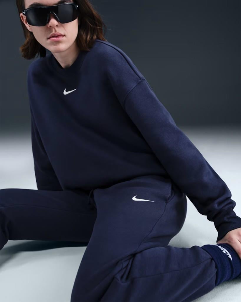 Nike FZ7626-410 Sportswear Phoenix Fleece Normal Belli Kadın Eşofman Altı - Lacivert