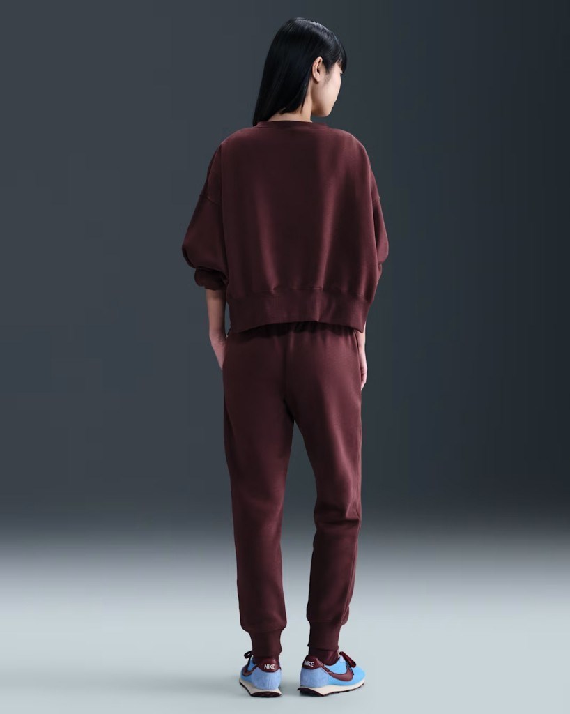 Nike FZ7626-652 Sportswear Phoenix Fleece Normal Belli Kadın Eşofman Altı - Bordo