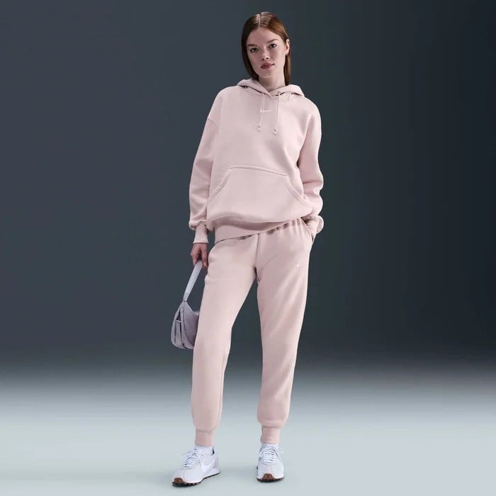 Nike FZ7626-667 Sportswear Phoenix Fleece Normal Belli Kadın Eşofman Altı - Toz Pembe
