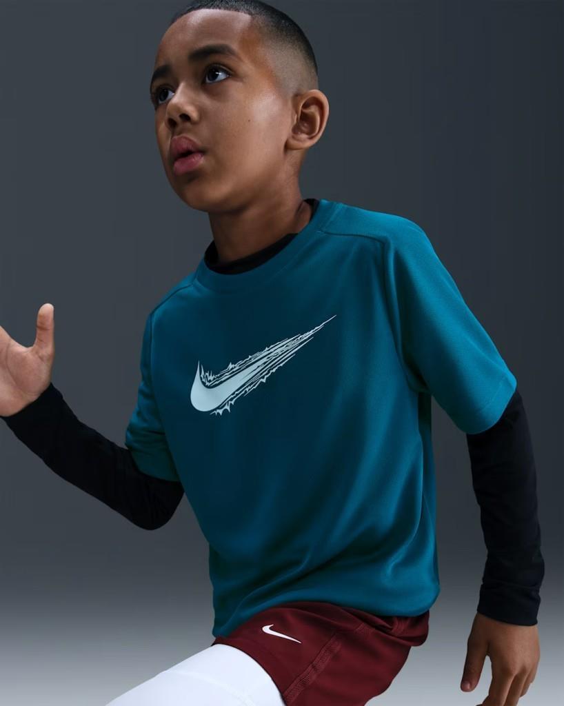 Nike HF8100-301 Dri-FIT Çocuk Kısa Kollu Tişört- Petrol