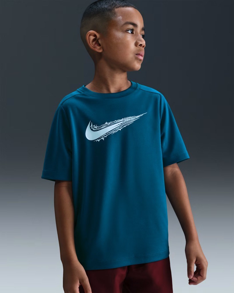Nike HF8100-301 Dri-FIT Çocuk Kısa Kollu Tişört- Petrol