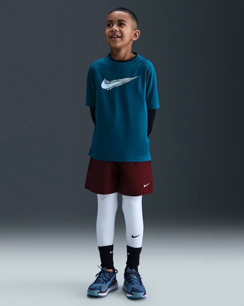 Nike HF8100-301 Dri-FIT Çocuk Kısa Kollu Tişört- Petrol
