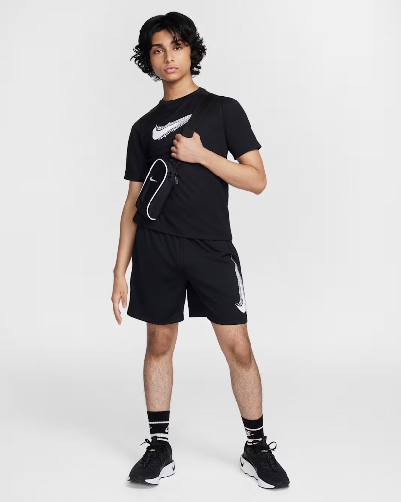 Nike HF9121-010 Dri-FIT Genç Çocuk (Erkek) Şortu - Siyah