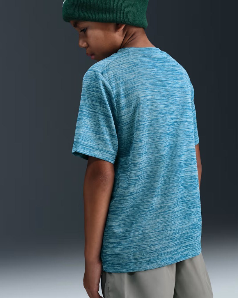 Nike HJ3771-301 Dri-FIT Kısa Kollu Genç Çocuk Tişört - Mavi