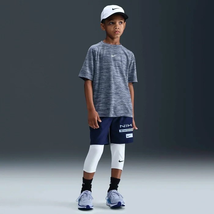 Nike HJ3771-410 Dri-FIT Kısa Kollu Genç Çocuk Tişört - Lacivert