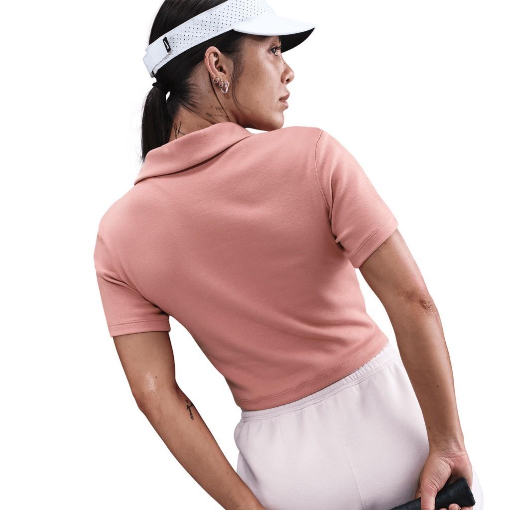 NIKE  HJ8992-618 Court Heritage Kadın Polo Yaka Mercan Tişört