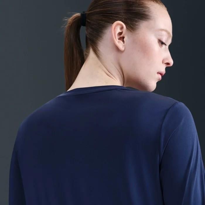 NIKE IB9403-410 One Classic Kadın Lacivert Uzun Kollu Tişört