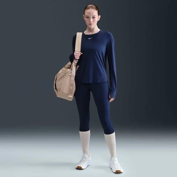 NIKE IB9403-410 One Classic Kadın Lacivert Uzun Kollu Tişört