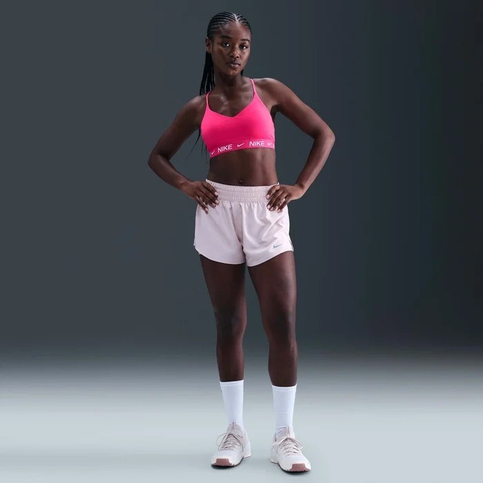 Nike Indy FD1062-666 Hafif Destekli Pedli Ayarlanabilir Kadın Spor Sütyeni - Pembe