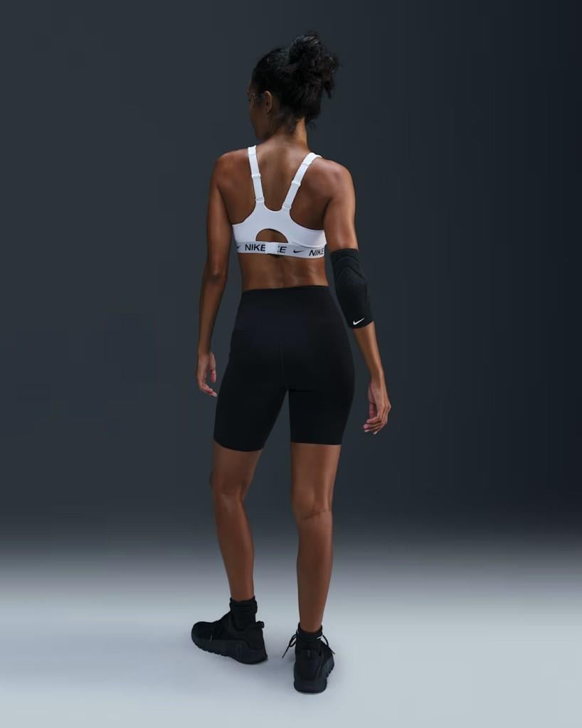 Nike Indy FD1068-101 Yüksek Destekli Pedli Ayarlanabilir Kadın Spor Sütyeni - Beyaz