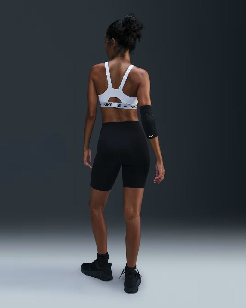 Nike Indy FD1068-101 Yüksek Destekli Pedli Ayarlanabilir Kadın Spor Sütyeni - Beyaz