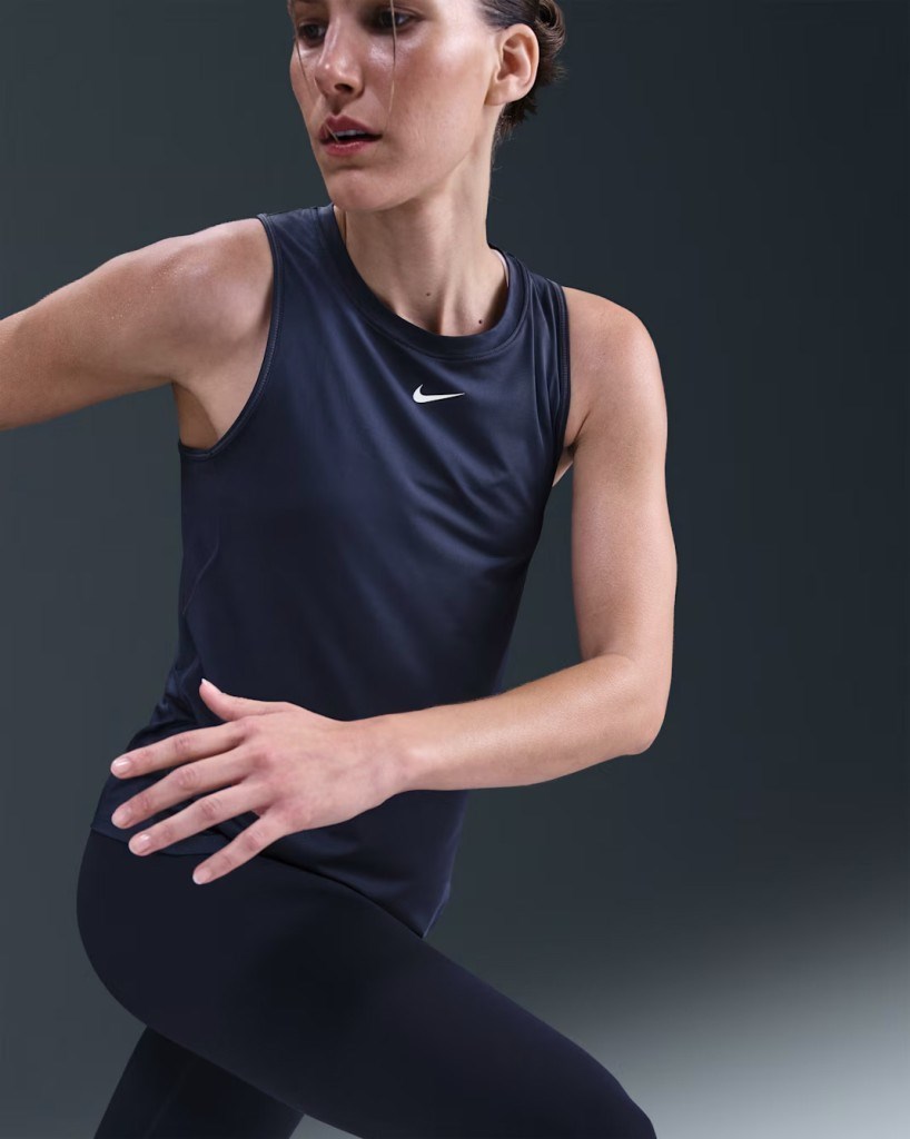 Nike One Classic IB9385-410 Dri-FIT Askılı Kadın Atleti - Lacivert