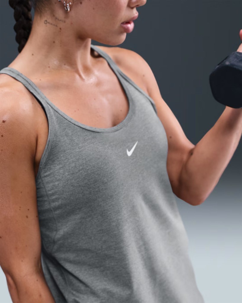 Nike One Classic IB9389-084 Dri-FIT Askılı Kadın Atleti - Gri