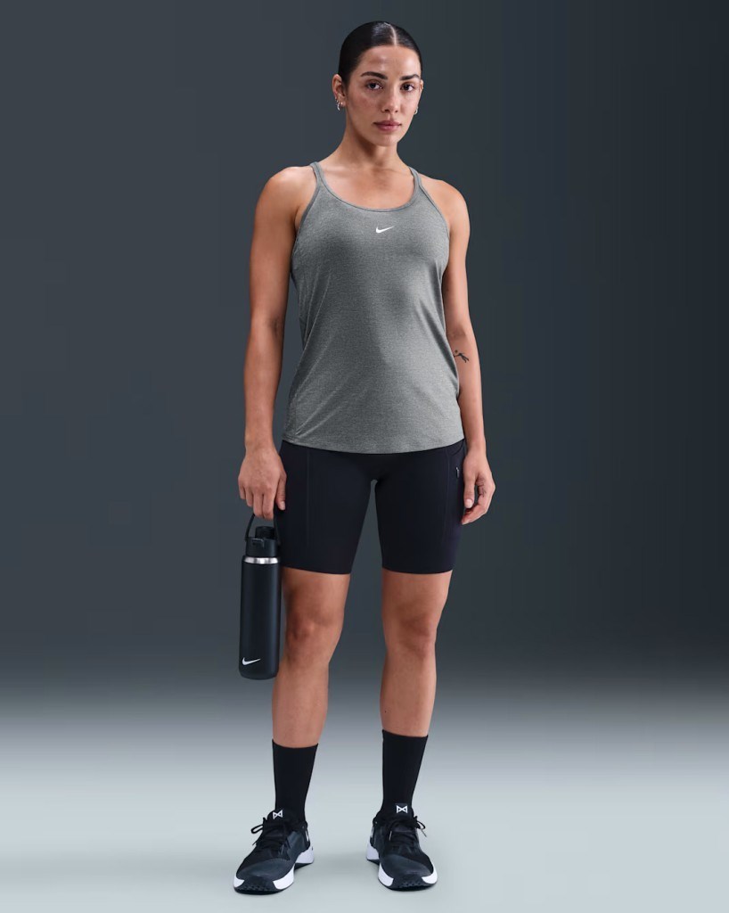 Nike One Classic IB9389-084 Dri-FIT Askılı Kadın Atleti - Gri