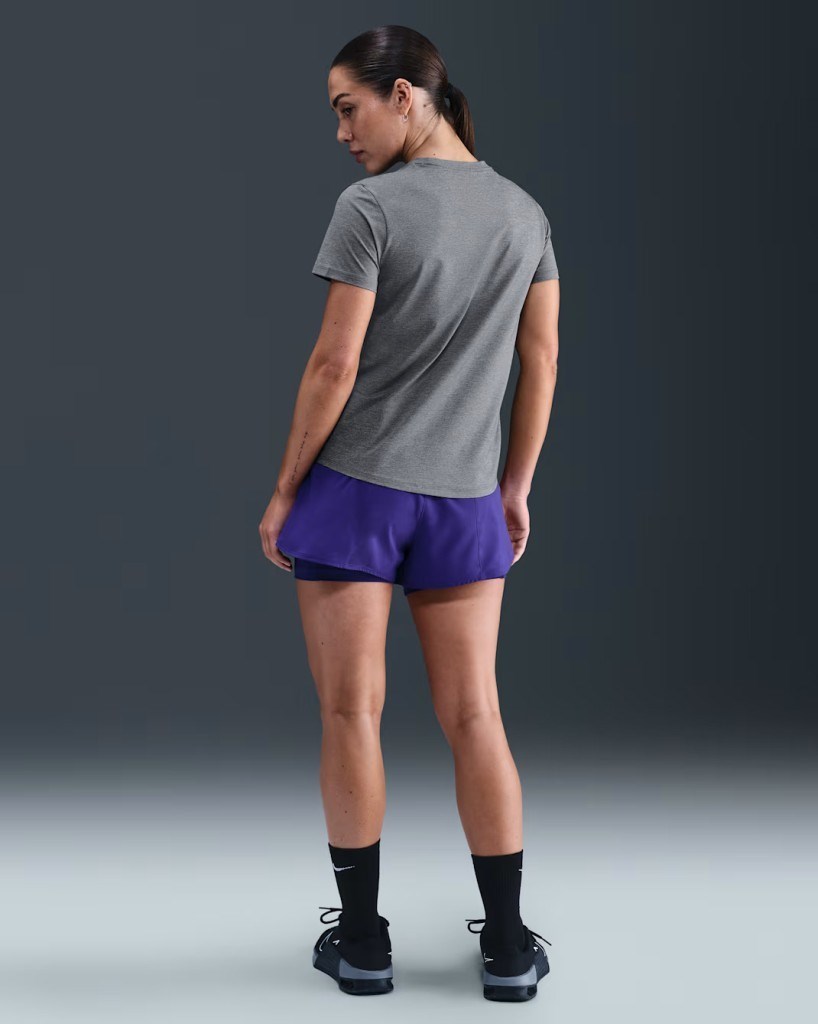 Nike One Classic IB9408-084 Dri-FIT Kısa Kollu Kadın Tişört- Gri