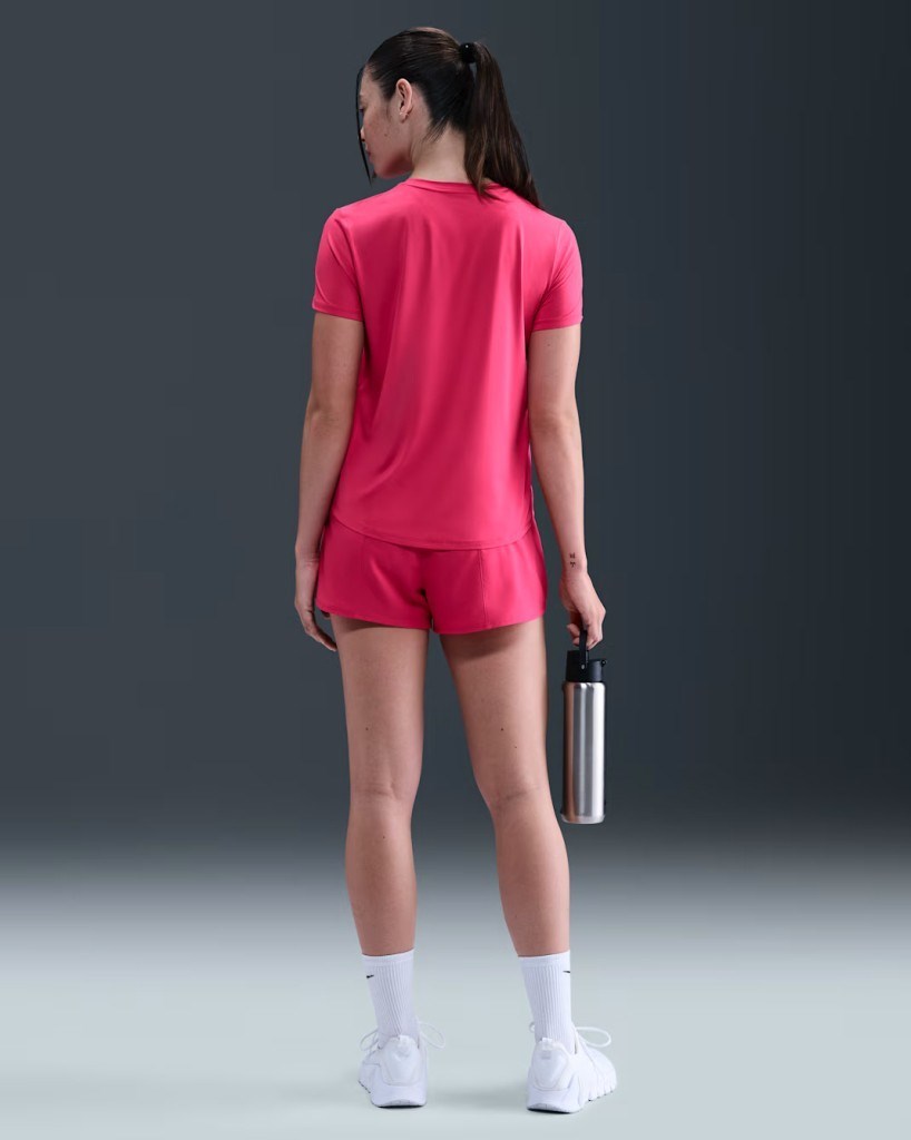 Nike One Classic IB9408-666 Dri-FIT Kısa Kollu Kadın Tişört - Pembe