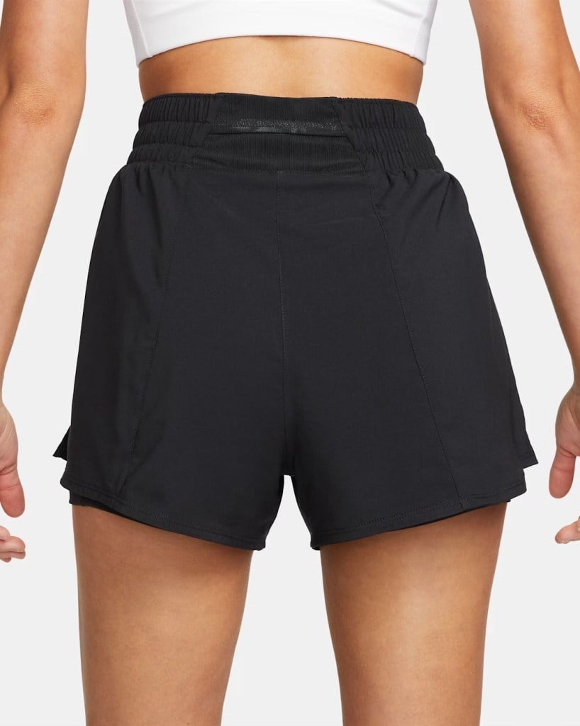 Nike One Dri-FIT DX6016-010 Yüksek Belli 8 cm Taytlı Şort - Siyah