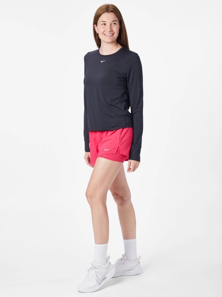 Nike One Dri-FIT DX6016-410 Yüksek Belli 8 cm Taytlı Şort - Canlı Pembe