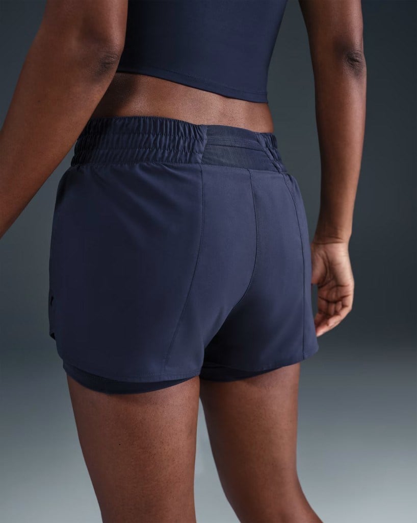 Nike One DX6012-410 Kadın Dri-FIT Orta Bel Taytlı Şort - Midnight Navy