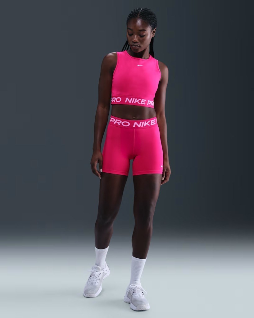 Nike Pro 365 CZ9831-666 Kadın 13cm Kısa Tayt - Rush Pink