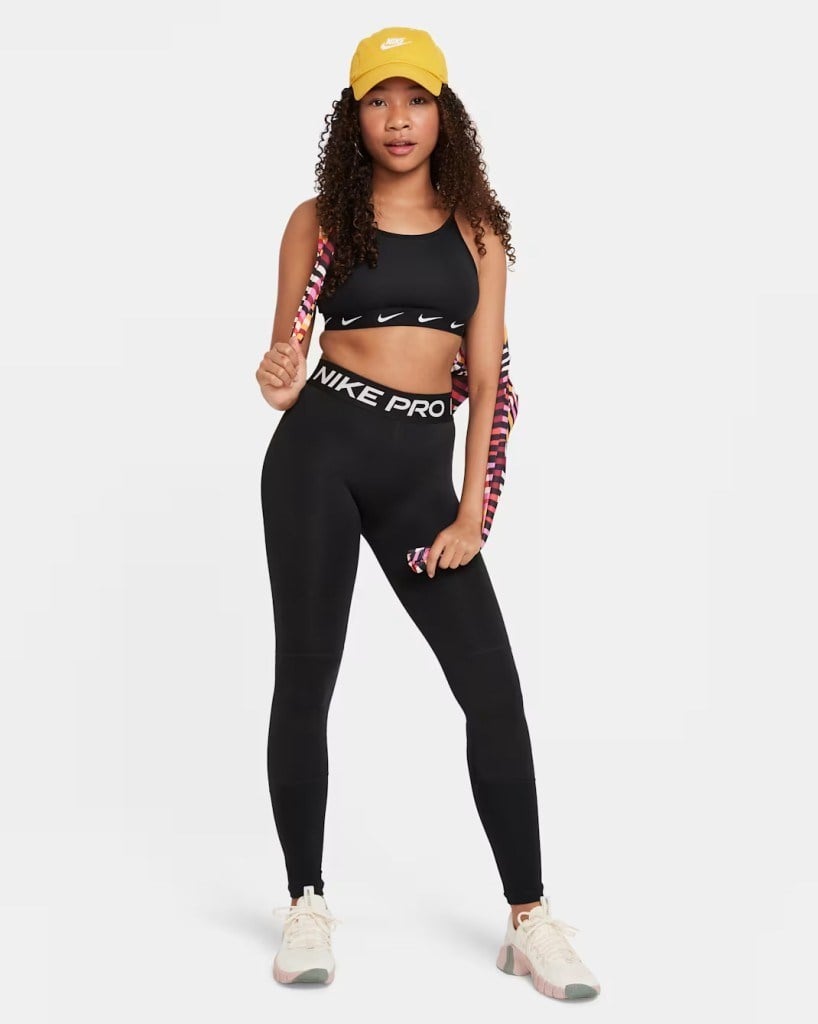 Nike Pro Dri-FIT DA1028-010 Büyük Kız Çocuk Taytı - Siyah