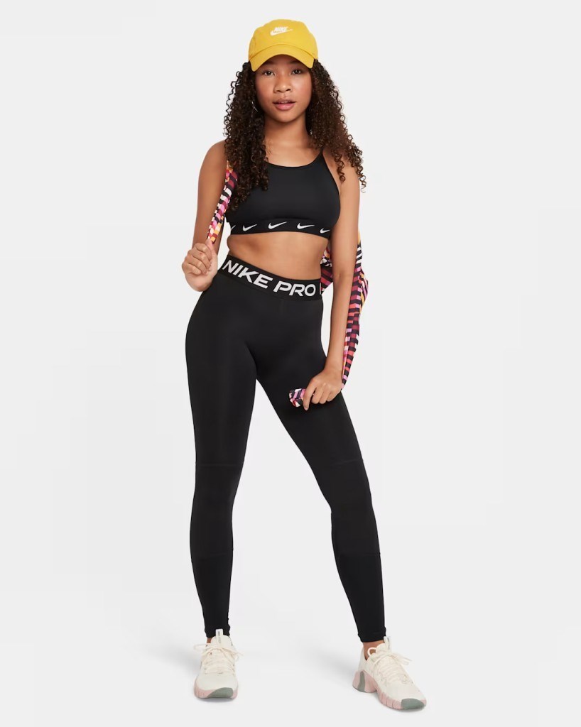 Nike Pro Dri-FIT DA1028-010 Büyük Kız Çocuk Taytı - Siyah