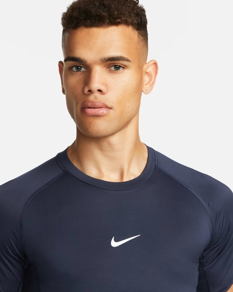 Nike Pro Dri-FIT Erkek Tişört - Lacivert FB7932-010