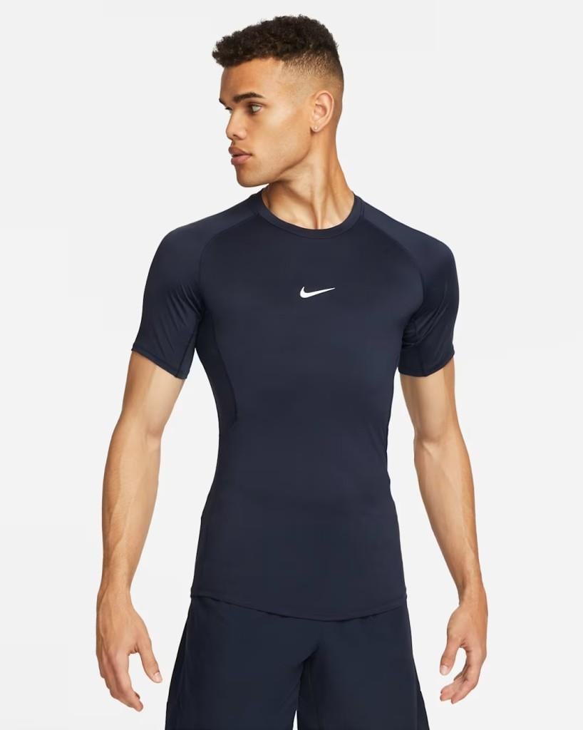 Nike Pro Dri-FIT Erkek Tişört - Lacivert FB7932-010