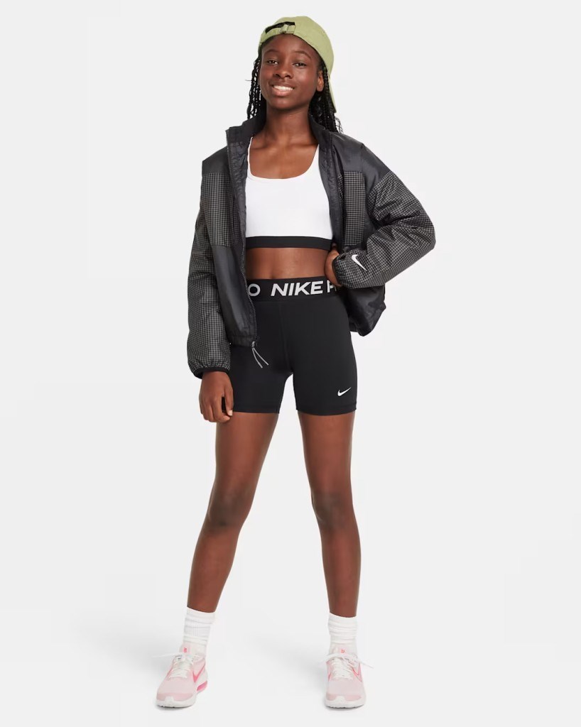Nike Pro Dri-Fit Kız Çocuk Kısa Tayt - Siyah DA1033-010