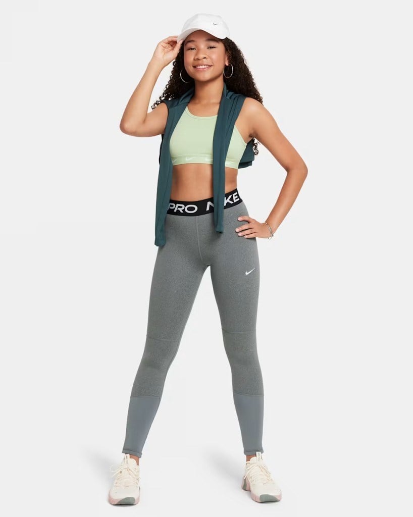 Nike Pro Dri-FIT Kız Çocuk Tayt - Füme DA1028-091