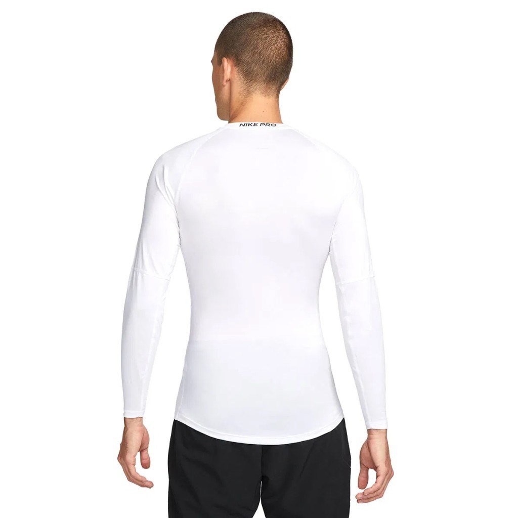 Nike Pro Dri-FIT Sıkı Kesimli Uzun Kollu Erkek Tişört - Beyaz FB7919-100