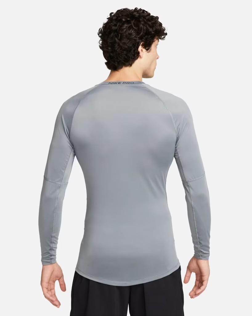 Nike Pro Dri-FIT Sıkı Kesimli Uzun Kollu Erkek Tişört - Gri FB7919-084