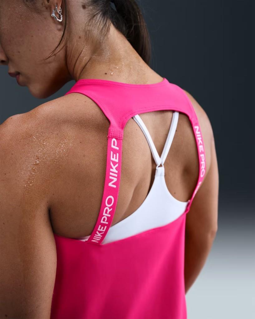 Nike Pro IB9900-666 Dri-FIT Racerback Atlet - Pembe