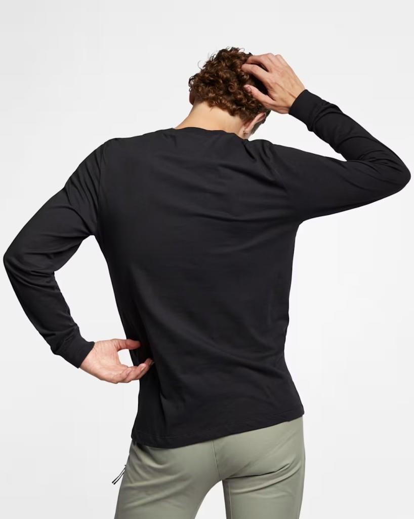 Nike Sportswear Club AR5193-010 Erkek Uzun Kollu Tişörtü - Siyah