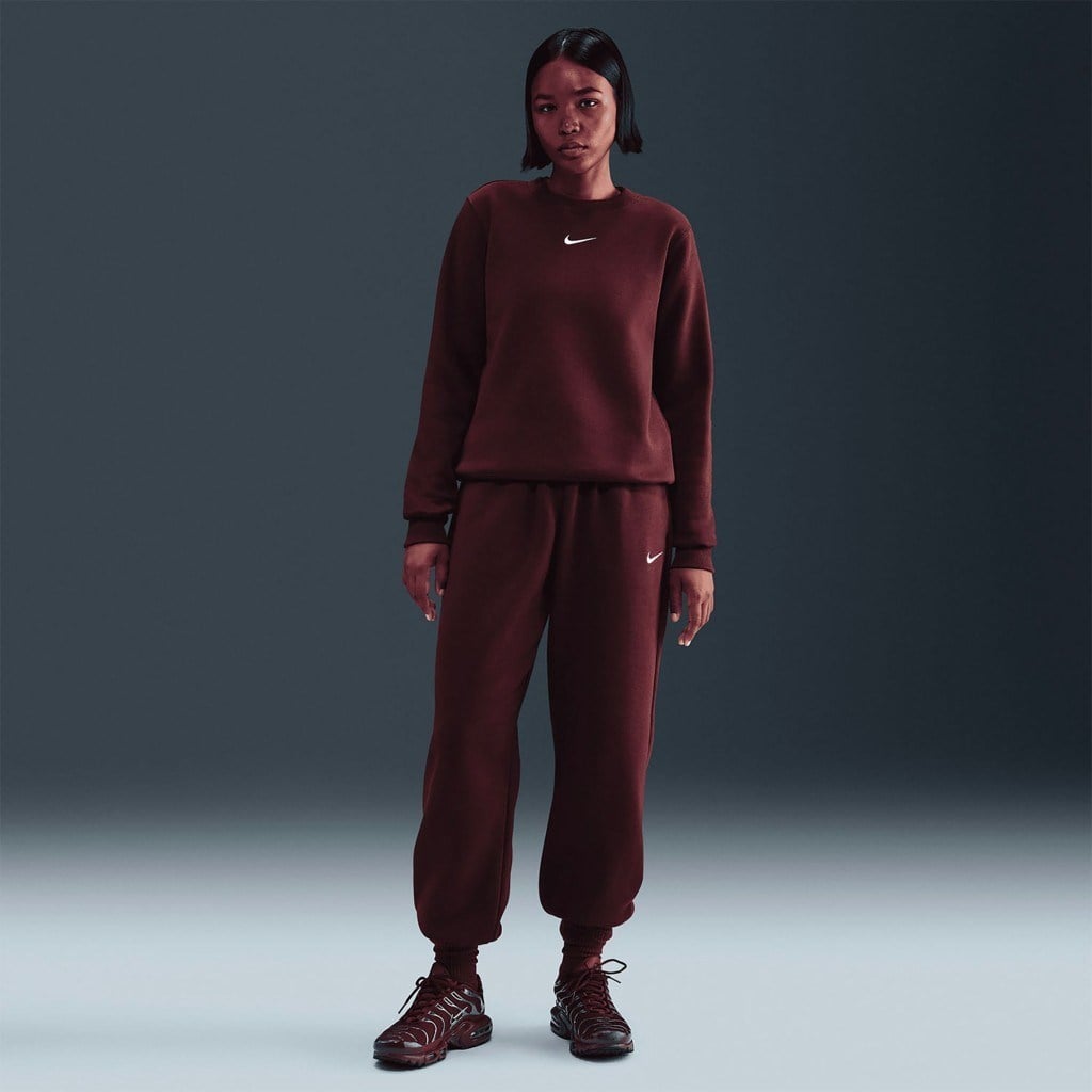 Nike Sportswear Phoenix Fleece DQ5751-652 Kadın Sweatshirt - Bordo