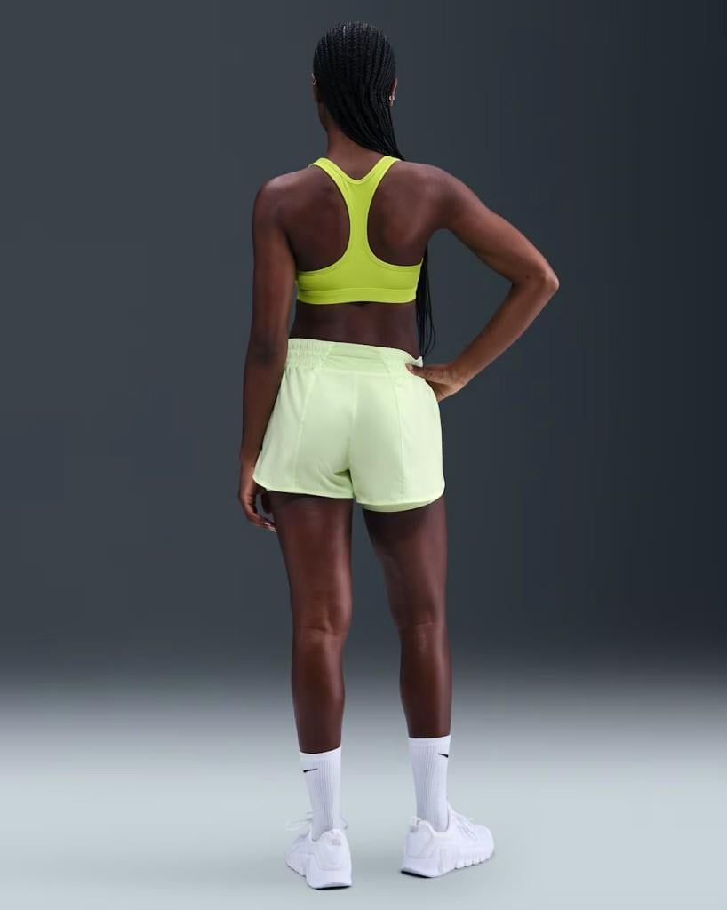 Nike Swoosh DX6817-389 Hafif Destekli Dolgusuz Kadın Spor Sütyeni - Cyber