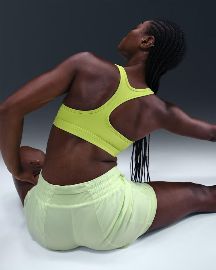 Nike Swoosh DX6817-389 Hafif Destekli Dolgusuz Kadın Spor Sütyeni - Cyber