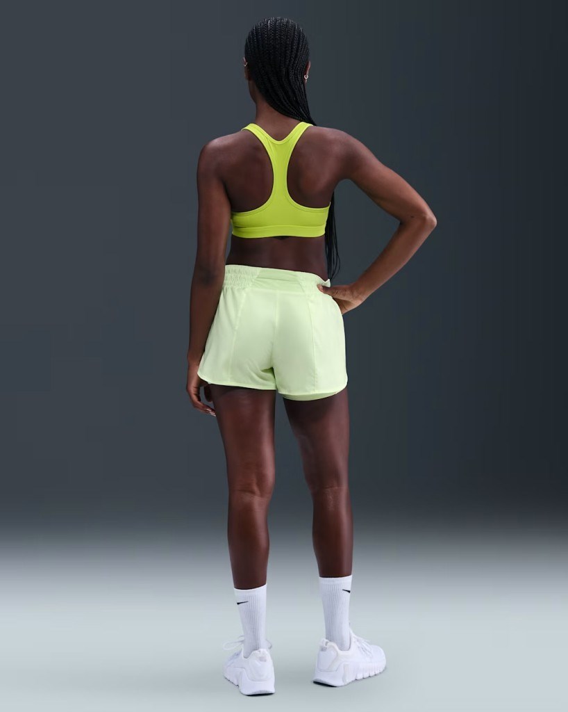 Nike Swoosh DX6817-389 Hafif Destekli Dolgusuz Kadın Spor Sütyeni - Cyber