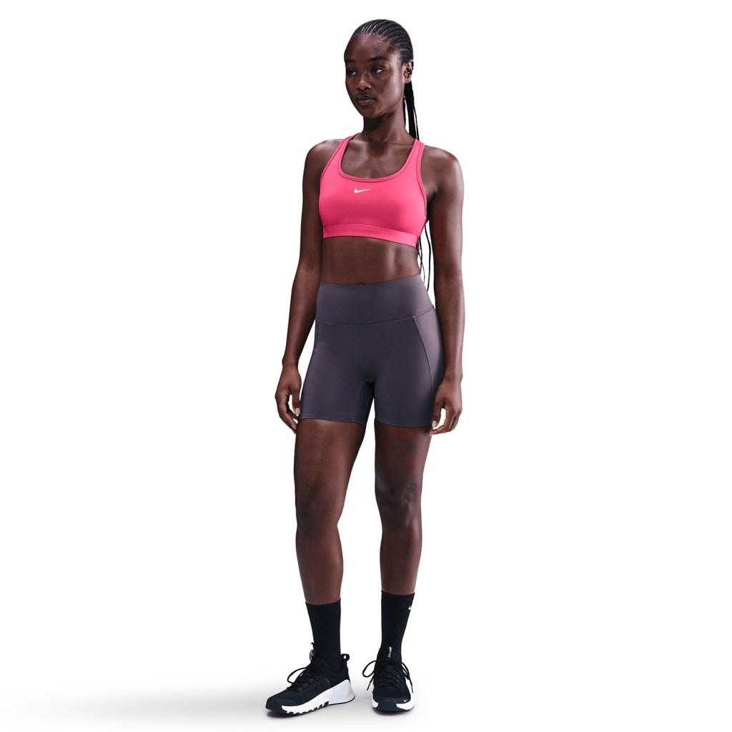 Nike Swoosh DX6817-666 Hafif Destekli Dolgusuz Kadın Spor Sütyeni - Rush Pink